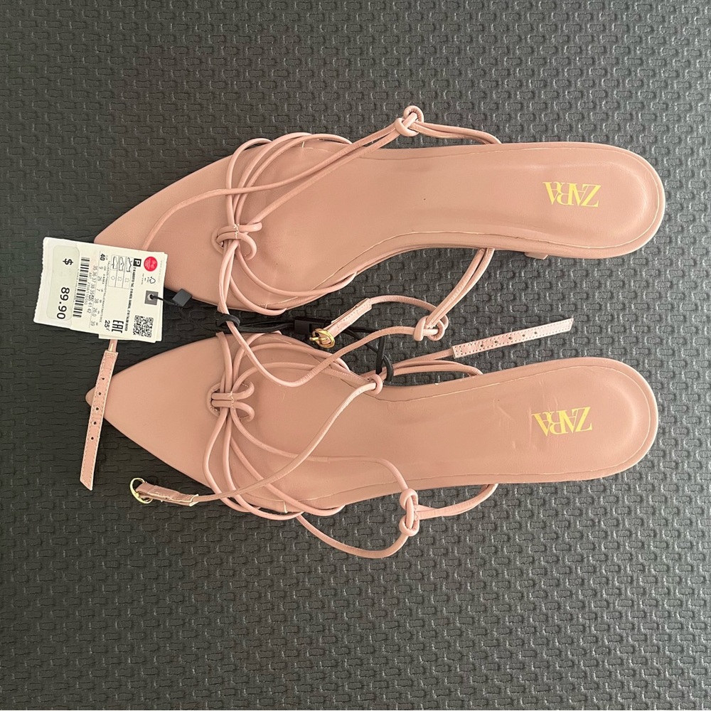 Zara Kitten Heel Sandals